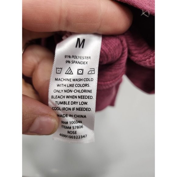 Crane Womens Activewear Hoodie Size Medium Pink Cowl Neck Long Sleeve Pullover - Picture 6 of 8